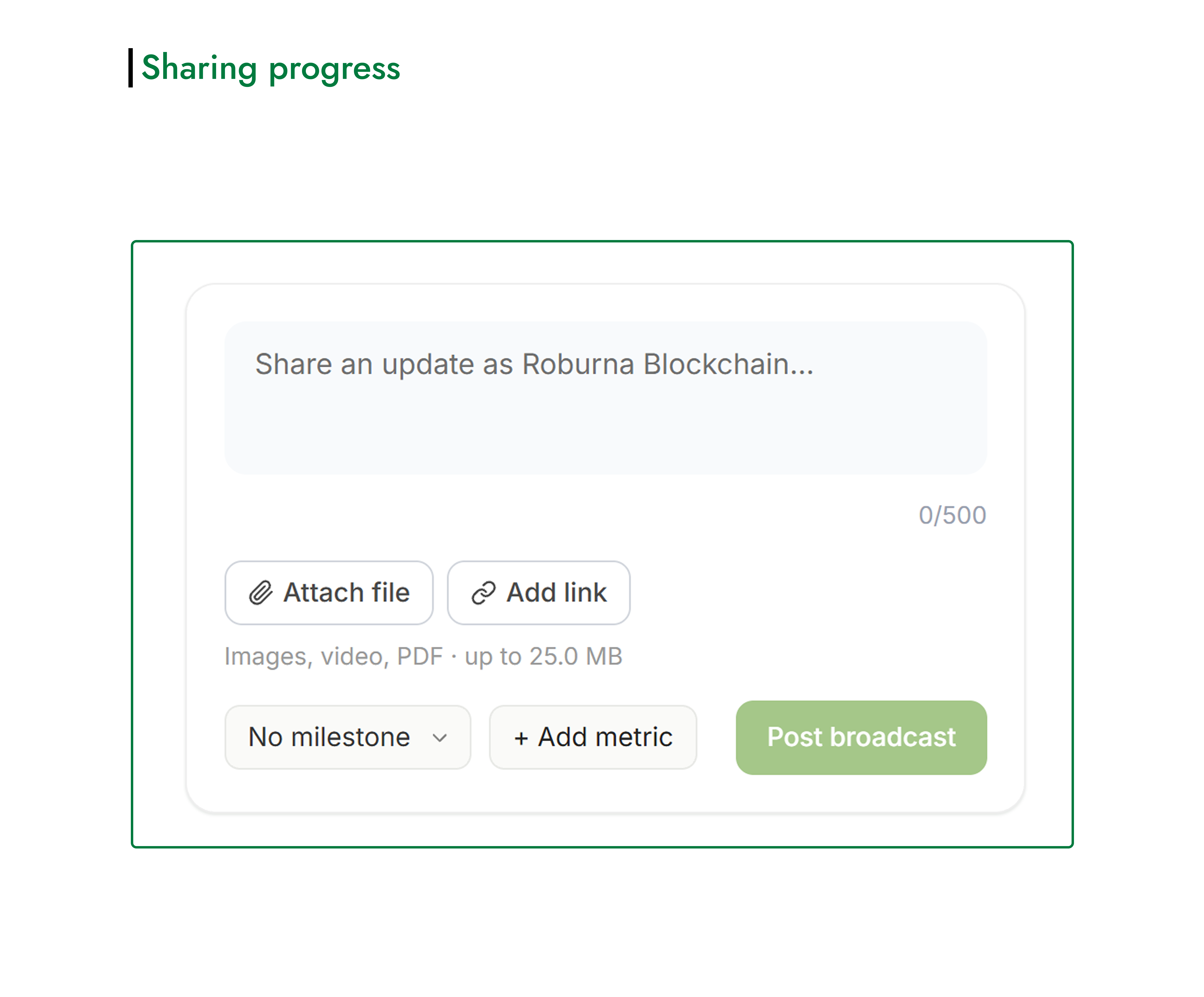 sharing progress