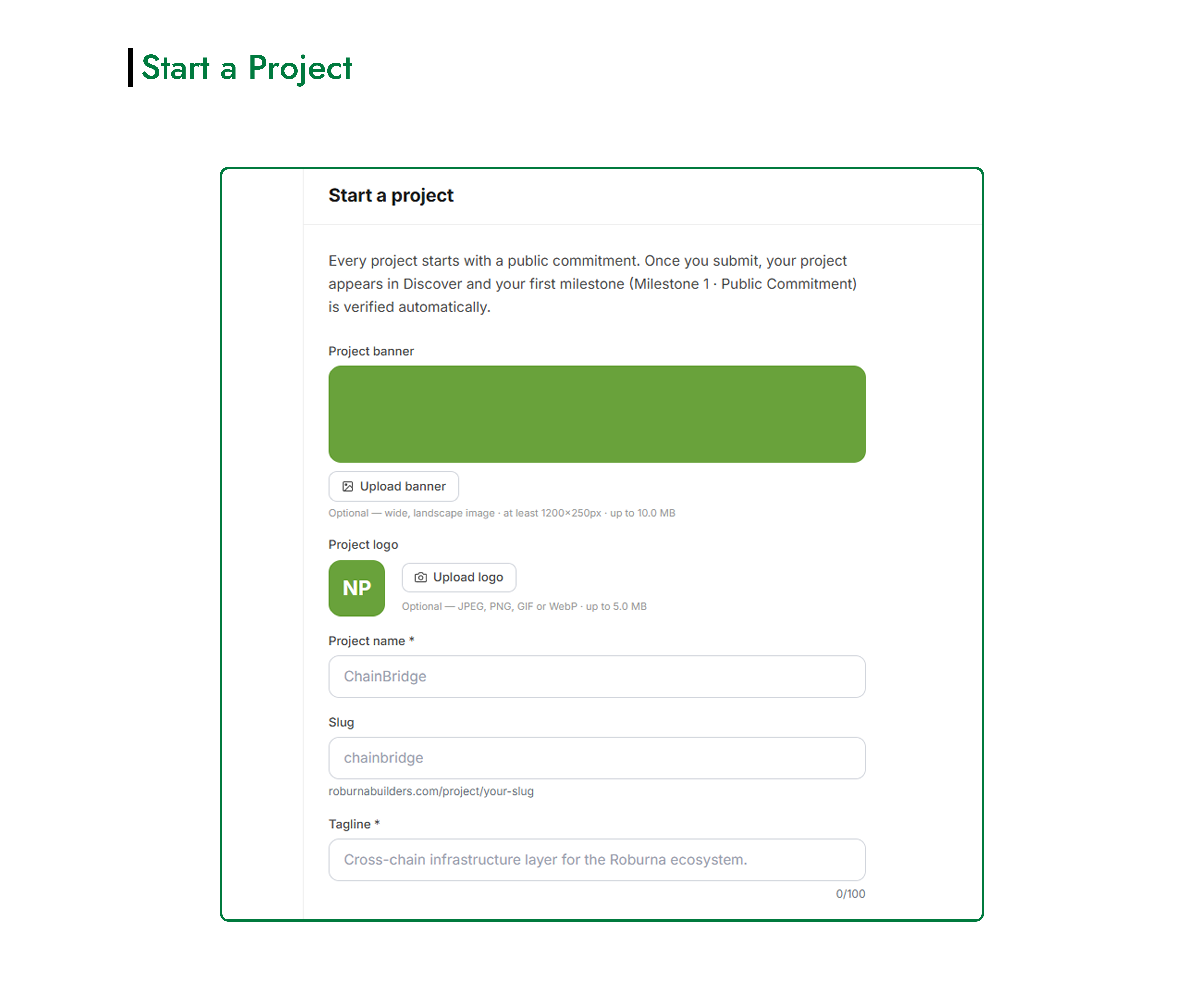 start a project