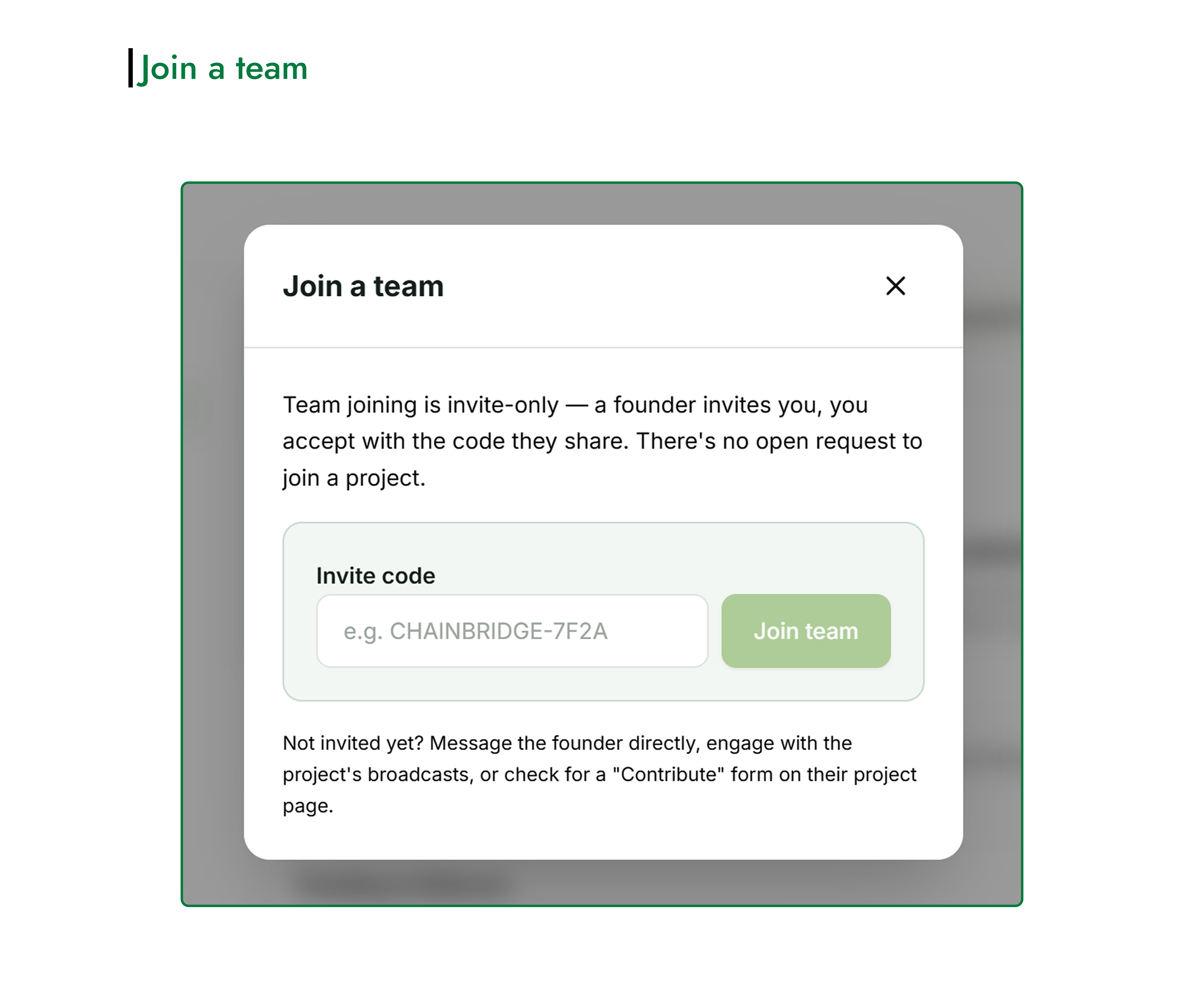 join a team
